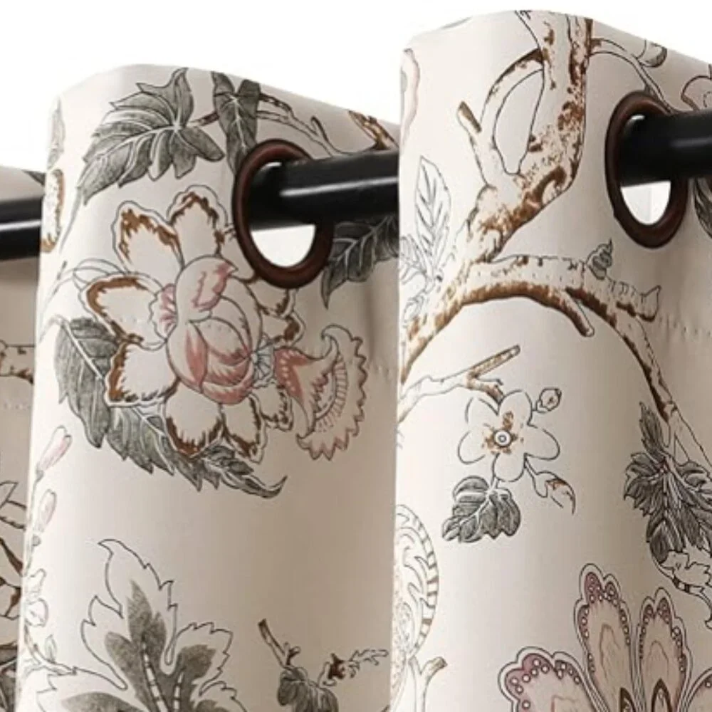 Floral Curtains – Set of 2 Panels, 52